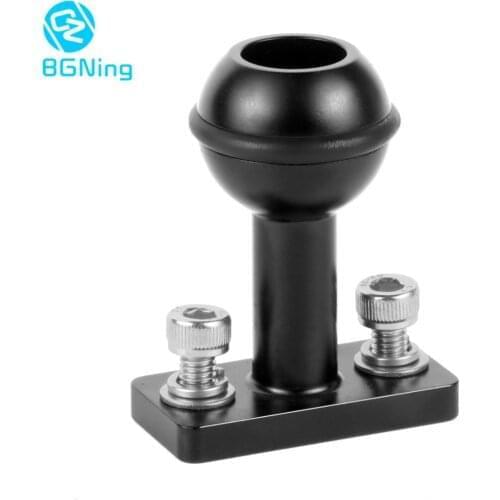 CNC Aluminum Alloy 1 inch Ball Head Mount Adapter with M5 Screw Holes for Diving Sports DSLR Camera Bracket Tripod Clip Adapters