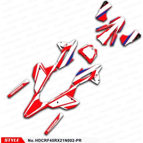Aftermarket Enduro Stickers Custom Graphics for CRF450R CRF450RX CRF 450R 450RX 2021 2022, Style No. HDCRF45RX21N002-PR