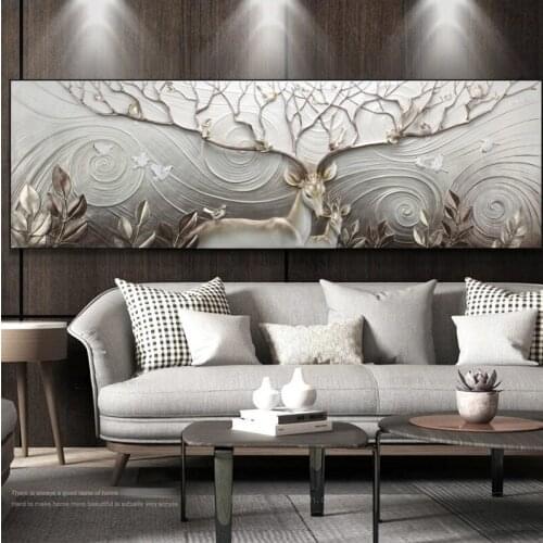 5d Diy Diamond Painting Elk Full Diamond Mosaic Home Living Room Square/round Rhinestones Embroidery Cross Stitch Decor