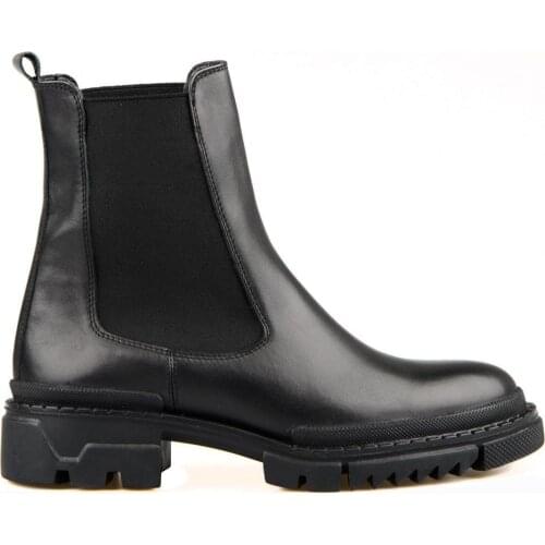 FootCourt- Luxury Black Chelsea Boots Women Ankle Boots Chunky Winter Shoes Platform Slip On Chunky Heels Autumn Brand Designers