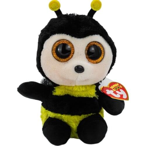 15CM Ty Big Eyes Stuffed Peas Stuffed Animal Soft Bee Collection Doll Boy Girl Birthday Christmas Gift