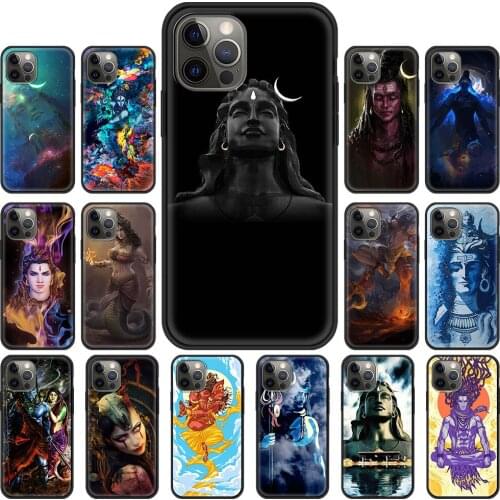 India Mahakal Shiva Gods Cover for Apple iPhone 11 Pro 12 Mini 7 8 XR X 6 6S Plus XS Max 5 5S SE 2020 Cell Phone Case Coque