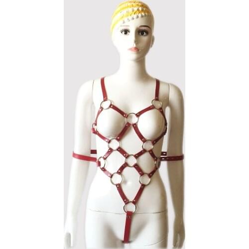 PU Leather Bondage Restraints Clothes Fetish Sex Toys For Erotic Positioning Bandage Uniform Temptation Sex Products