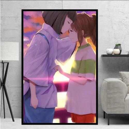 Miyazaki Hayao Spirited Away High Quality Canvas Painting Print Vintage Poster Wall Decor For Home Bar Cafe