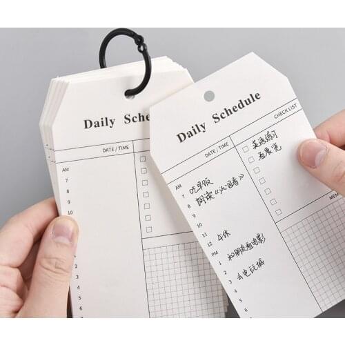Classic portable loose-leaf time agenda planner notes pad:daily weekly planner check list to do list memo pad stationery