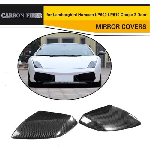 Carbon Fiber Rearview Mirror Cap Covers Trim case for Lamborghini Huracan LP600 LP610 Coupe 2 Door LHD Add On Style