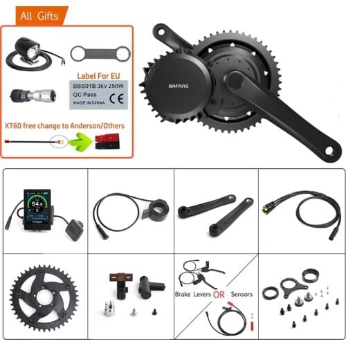 Bafang 52V 1000W BBSHD 40T 42T 44T 46T Mid Drive Motor Electric BB 68-73MM Bicycle Conversion Kits 8FUN E-bike Motor Display