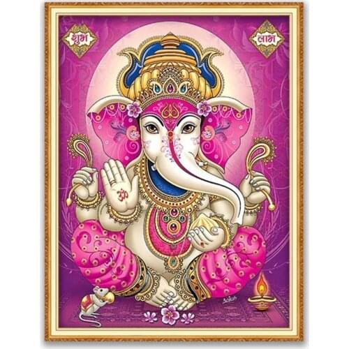 Region Ganesha DIY Cross Stitch 11CT Embroidery Kits Needlework Craft Set Printed Canvas Cotton Thread Home Decoration Hot Sell