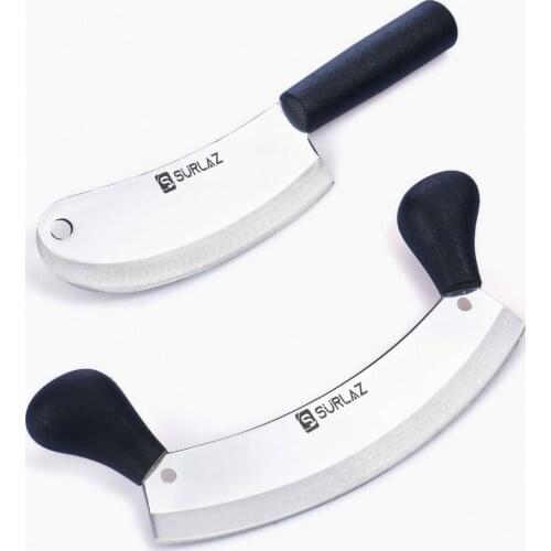 Stainless Steel Cutter Pizza Knife Cake Tools Pizza Wheels Ideal for Pizza Pies Steel Mezzaluna Knife Herb Chopper Pizza