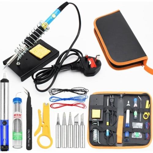 60W 110V/220V Adjustable Electric Temperature Welding Soldering Iron Tool Kit EU/UK/US PLUG New