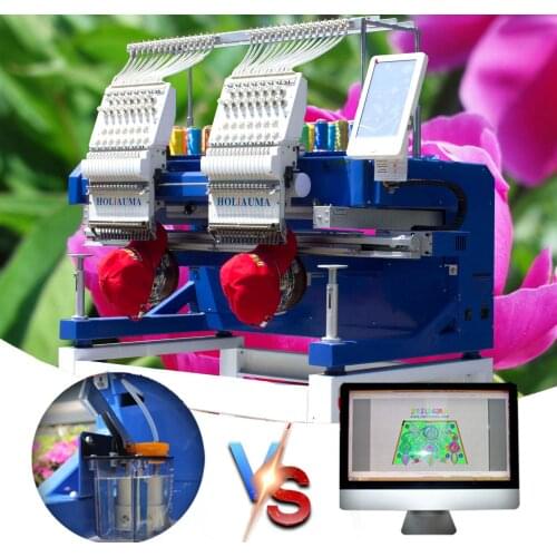 Same as tajima 2 heads embroidery machine 15 colours high speed computerized embroidery machine for cap/tshirt/flat/3d with ce