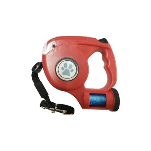 Retractable dog traction rope training lengthened traction rope with garbage bag automatic retractable traction rope pet supplie