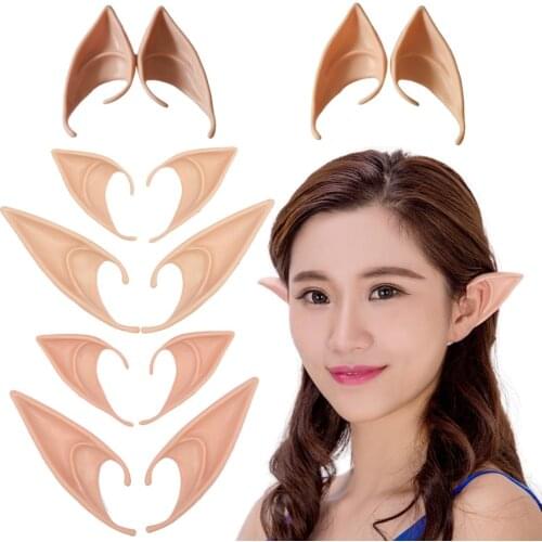 Mysterious Angel Elf Ears Halloween Costume Props Cosplay Soft Prosthetic Latex False Ears Accessories For Party