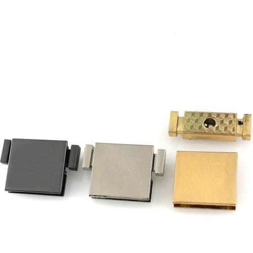 1pcs Metal Square Turn Lock Fashion Twist Lock Clasp for DIY Handbag Bag Purse Luggage Hardware Closure Bag Parts Accessories