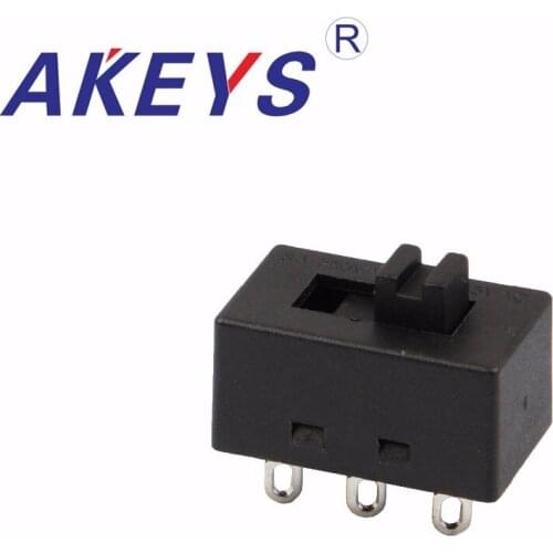 20PCS SS-22N02 High current toggle switch DIP 2 position 6 pin 230V-115V 2P2T slide switch pin with hole