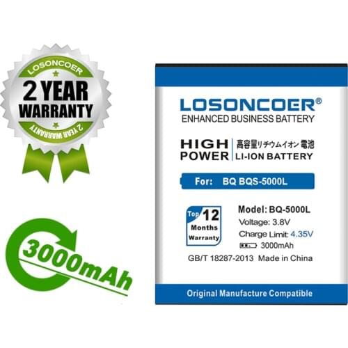 LOSONCOER Battery 3000mAh BQS-5000L Battery For BQS BQ 5000L Trend Mobile Phone