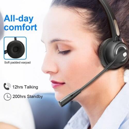Bluetooth BH520 wireless headset noise reduction headset with microphone is suitable for computer phone desktop call center