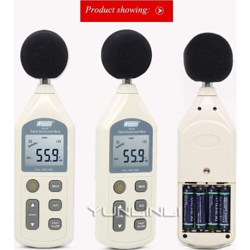 30-130dB Digital Sound Level Meter Noise Volume Measuring Instrument Decibel Monitoring Tester Noise Audio Detector WS1361c