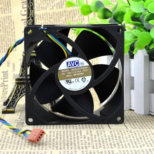 DESA0938B2M P001 DC 12V 0.75A 4-wires 92x92x38mm Server Square computer case pc cooling fan