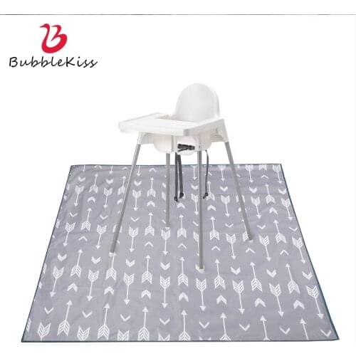 Bubble Kiss Childrens High Chair Carpet Non-Slip Game Floor Mat Geometric Pattern Picnic Table Anti-Dirt Rug Waterproof Carpets