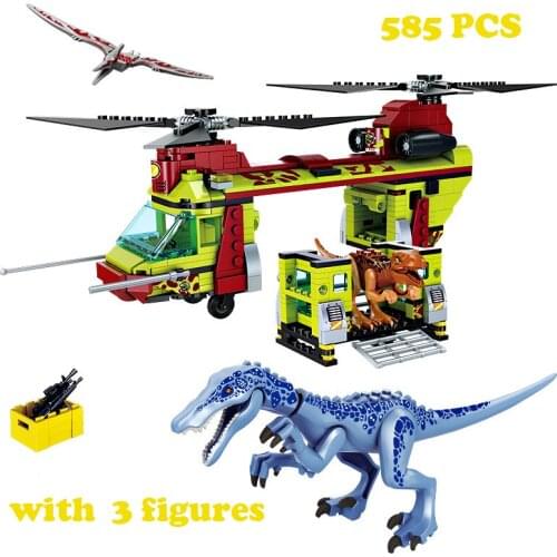 DIY Dinosaur Bricks Jurassic Park Heavy Dragon Claw Tyrannosaurus Rex Model Building Blocks With Figures Boys Toys Xmas Gifts
