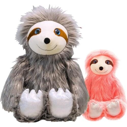 Long Plush Sloth Toy Stuffed Lifelike Bradypod Animals Doll toys Pink Gold wire Glowing PLush Unique Plush animals toys for Kids