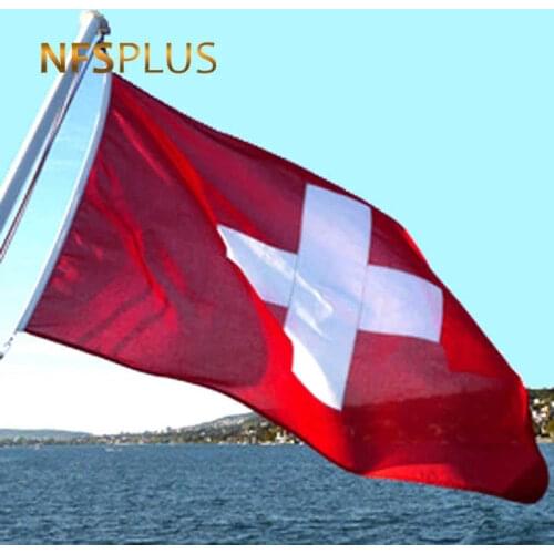Switzerland Flag 90x150cm 100% Polyester Printed Swiss Flags And Banners For Home Party Decoration Celebration Parade Sport
