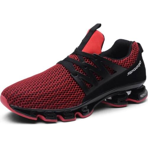 Men Shoes Summer Breathable Blade Warrior Stylish Running Shoe Couple Sneakers Net Noodle Tide Shoe Shock Absorber Running Shoe