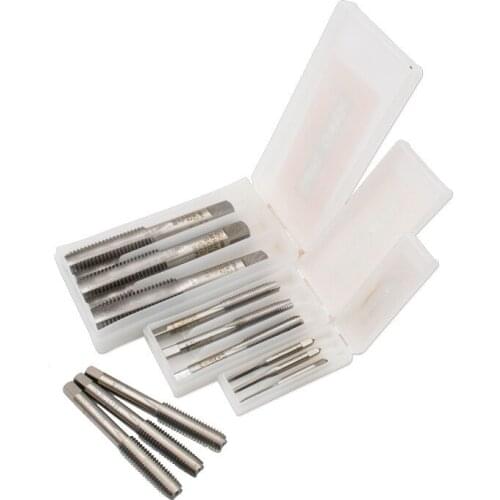 3Pcs Thread Tap Taper Plug Tap M3x0.5/M4x0.7/M5x0.8/M6x1.0 HSS Machine Hand Screw Thread Metric Plug Taps For Bicycle Repair