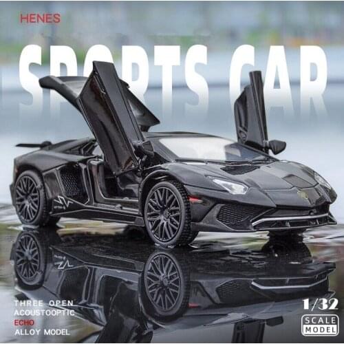 1:32 Lamborghini Aventador LP750-4 Alloy Sports Car Model Diecasts Metal High Simulation Toy Car Model Collection Childrens Gift