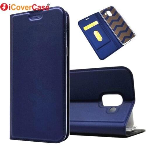 Fashion Case For Samsung Galaxy J6 J 6 2018 Leather Wallet Cover Flip Cases Luxury Capinhas Hoesje Funda Moble Phone Accessories