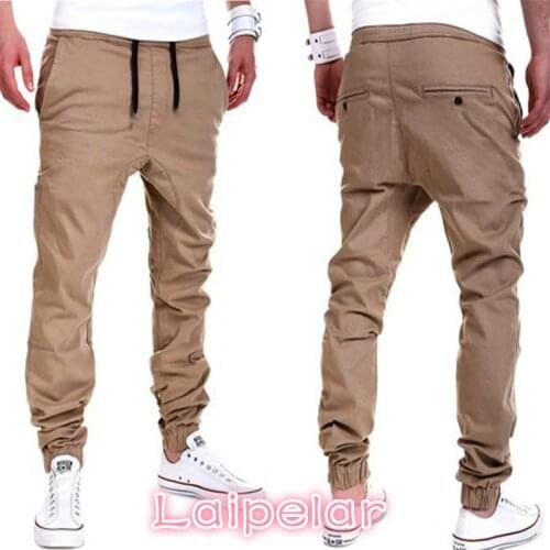 Mens Joggers Brand Male Trousers Men Pants Casual Solid Pants Sweatpants Jogger khaki Black Large Size 4XL Laipelar