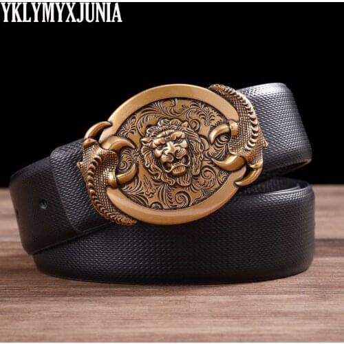 Men Leather Belt NEW Luxury Leather Belt for Men Fashion Men Cowskin Leather Belt Male Waistband width:3.3cm length:110-125cm