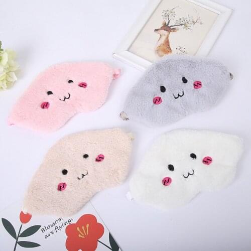 Plush Sleeping Eye Cover Night Cute Sleep Mask Cloud Rabbit Hair Blindfold Sort Eyepatches Aid Bandage Relax Health For Girl Nap