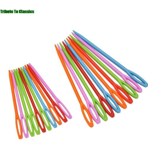Hot 20pcs/Set 7cm/9cm Large Eye Sewing Needles Plastic Wool Sewing Embroidery Tapestry Needles Cross Darning Stitchery Needles