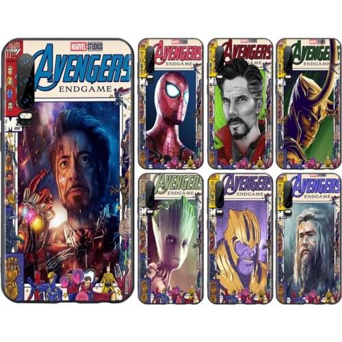 Marvel superhero poster For Huawei P50 P40 P30 P20 P10 P9 P8 Lite E Pro Plus Lite Mini 2019 2017 Soft Phone Case