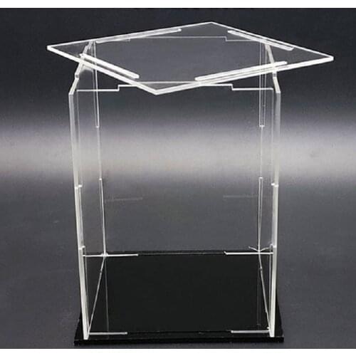 Transparent Acrylic Display Case/Box cube Perspex Dust-proof protection ShowCase For Golf Tennis models Action Figure board game
