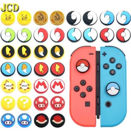 JCD 2PCS Silicone Joystick Thumb Stick Grip Cover Case For Joy Con Analog Caps For Nintend Switch NS Joy-Con Controller