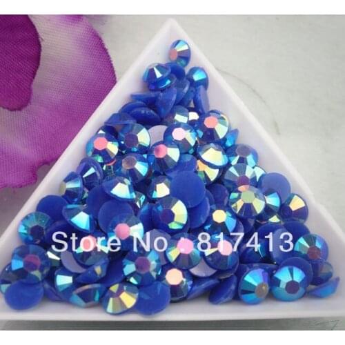 SS20 Diy 5mm Jelly sapphire blue color intrigue AB flat back rhinestones mobile beauty nail Art 2500pcs