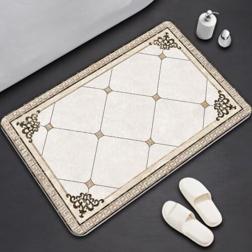 Diatom Ooze Bathroom Absorbent Mat Bathroom Entrance Foot Mat European Quick-Drying Non-Slip Domestic Toilet Door Mat