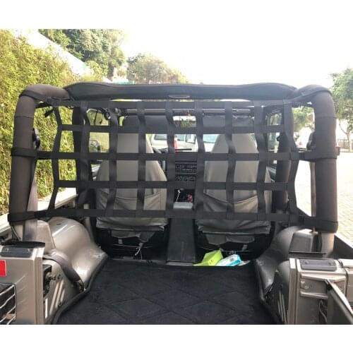 High Quality Cargo Net Back Window Roof Net Hammock for Jeep Wrangler 97-17