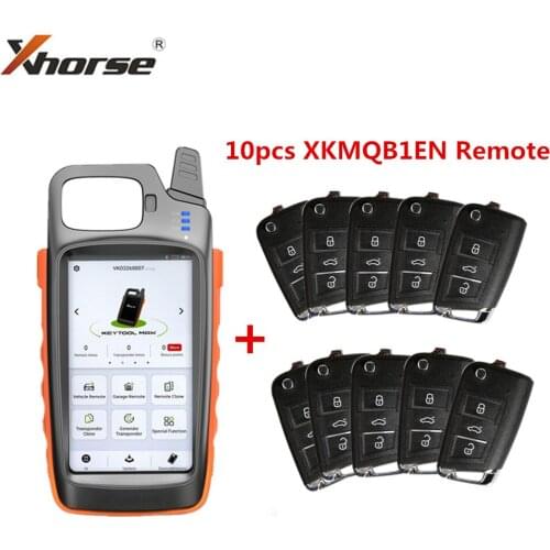 XHORSE VVDI KEY TOOL MAX Remote and Chip Generator With 10pcs XHORSE XKMQB1EN for VW Remote Key MQB Get Free ID48 96bit Function