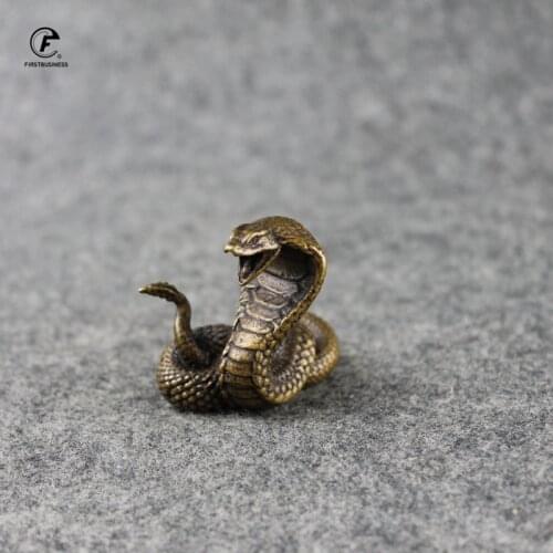 Cobra Snake Ornaments Decorations Tea Pet Animal Incense Holder Vintage Home Decor Accessories for Living Room Copper Figurines