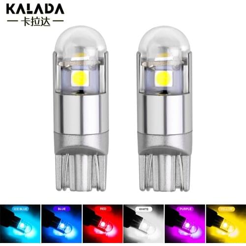 2X 3030 3SMD led 360 degree shine T10 w5w 194 168 car led clearance lamp door lights for licence dome light 12V map bulb Yellow