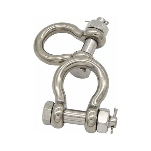 304 Stainless Steel M6/8/10/12/20/25 Heavy Duty Bow Shackle With Nut & Safty Pin Steel Buckle Bolt Anchor Safty Bow Shackle