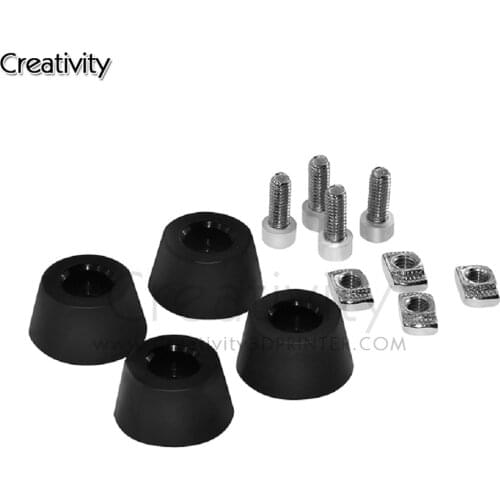 4 Sets Antivibration Feet For i3 MK3 Printer Kit Anti-vibration Rubber Landing Mat Feet For 2020 Profile 3D Printer Parts