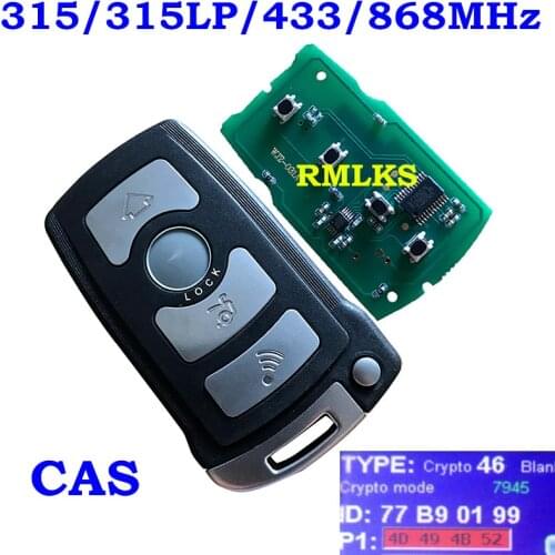 4 Buttons CAS Smart Remote Car Key Card for BMW 7 Series E65 E66 E67 E68 745i 745Li 750i 750Li 760i 7b 315/315L/ 433/868MHz ID46