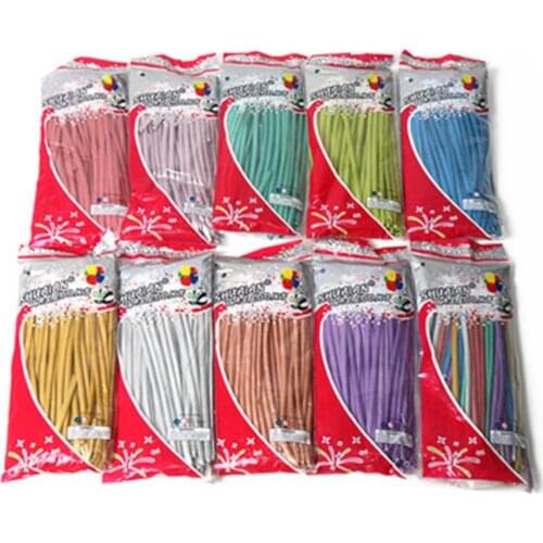 50pcs Magic 260 Long Metallic Balloons DIY Gold Silver Chrome Twisting Strip Ball Valentines Gifts Wedding Birthday Party Decors