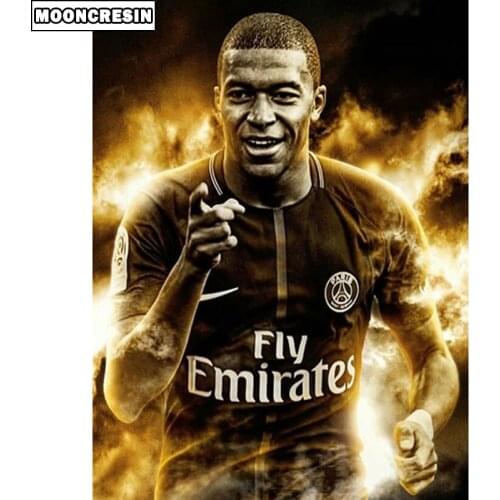 5D Diy Diamond Painting Full Square Football Player Diamond Embroidery Mosaic Rhinestones Handmade Decoration Home Wall Stickers
