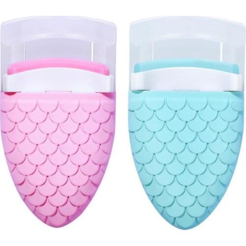 60pcs/lot DIY Portable Mini Stainless Steel Fish Pattern Eyelash Curler Three Layers Curl Makeup Cosmetic Tools Accessory HA1861